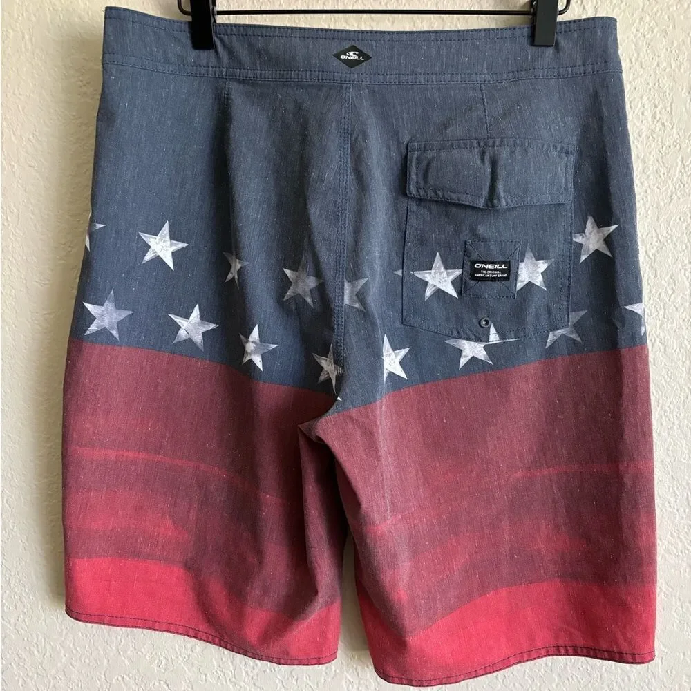 O'Neill Men's Boardshorts Red Blue Size 32